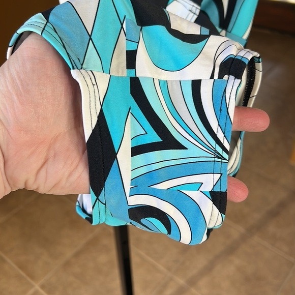 MICHAEL Michael Kors One Piece Summer Blue Cross Back Maillot Swimsuit Size 10 - Picture 12 of 12